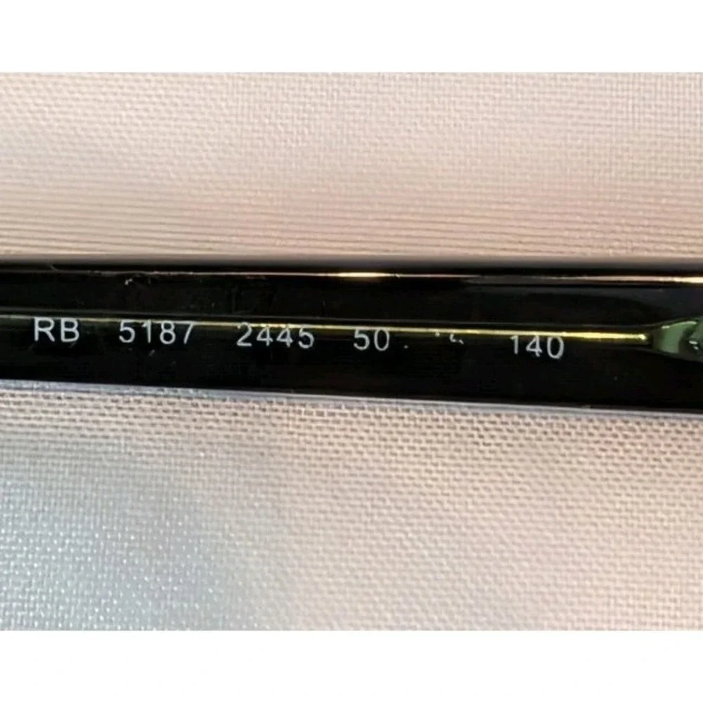 Ray-Ban‎ Eyeglasses Frames Only RB5187 2445 Brown Rectangular Full Rim 50-16-140